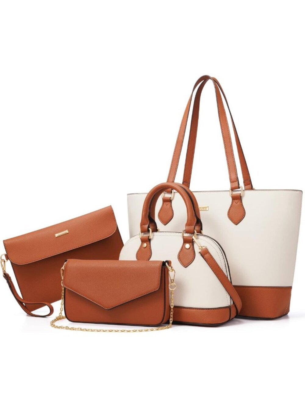 Stylish 4PC Women's Handbag Set - Tote, Crossbody, Wallets - Perfect Gift for